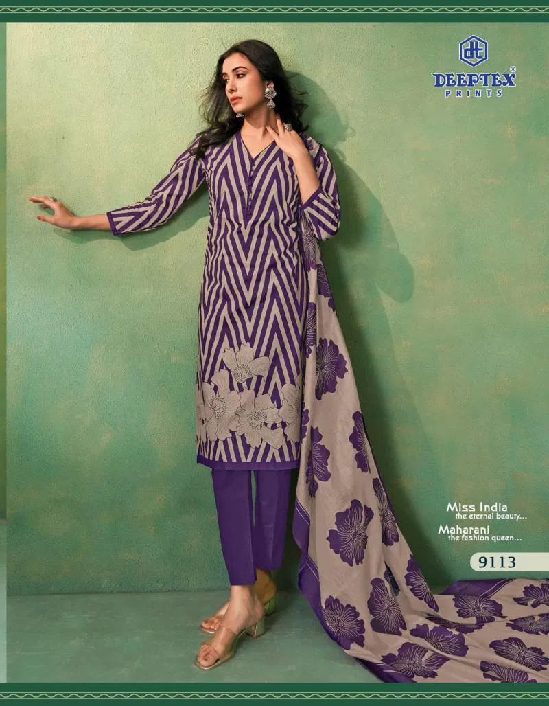  Miss India Vol 91 By Deeptex Cotton Printed Dress Material Wholesale Shop In Surat
